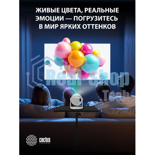 Проектор Cactus CS-PRE.01WT.Full HD-A LCD 7300Lm LS 250Lm ANSI (1920x1080) 1500:1 ресурс лампы:50000часов 1xUSB typeA 1xHDMI 1кг