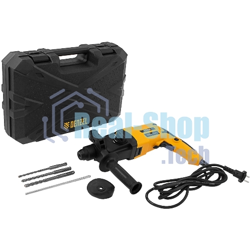 Перфоратор электрический Denzel RHH-600-22, SDS-plus, 600 Вт, 2,5 Дж, 2 реж.