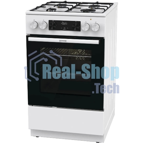 Плита комбинированная Gorenje GK5C60WJ белый, конфорок 4 газовых, духовка 62 л, 50 см x 85 см x 59.4 см