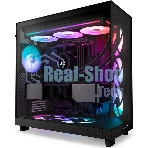 Вентилятор для корпуса Case Cooler NZXT F360 RGb Core (120x120x25мм, 4-pin PWM, RGb, 75.12CFM, 30dBA, 2400RPM, Black, Single-Frame RGb Fan Unit)