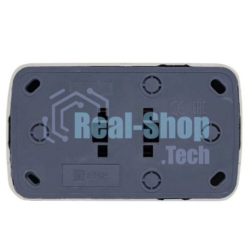 Розетка EKF EGR10-102-10 2-я, б/з, 10А, ОП Basic Минск белый