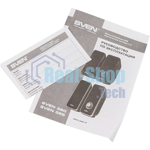Акустическая система 2.0 SVEN 325, черный, USB, мощность 2x3 Вт(RMS) SVEN 325, черный, USB, акустическая система 2.0, мощность 2x3 Вт(RMS)