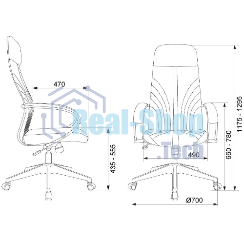 Кресло Бюрократ CH-610 Fabric Light-28 серо-голубой, ткань