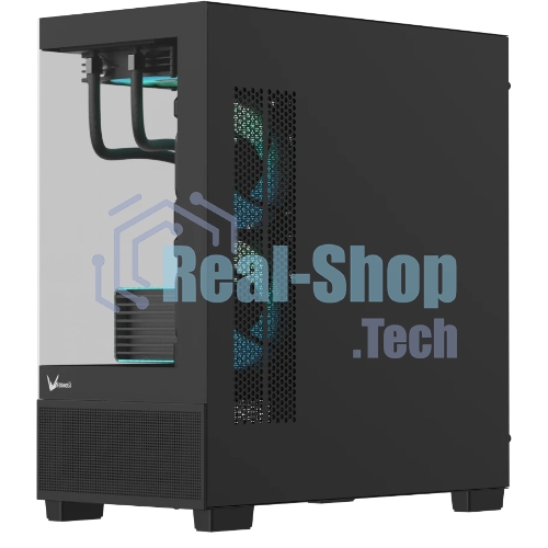 Компьютерный корпус AeroCool/Formula V Line Crystal E1M Black, MATX, USB3.0*2, Switch Display Panel