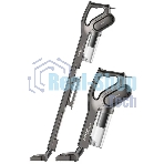 Пылесос вертикальный DEERMA Combo DX700S серый/черный, питание от сети, 210 Вт, уборка сухая, пылесборник 0.8 л