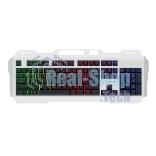 Клавиатура Gembird KB-G710M-S проводная, USB Type-A, чёрный/серебристый