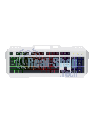 Клавиатура Gembird KB-G710M-S проводная, USB Type-A, чёрный/серебристый