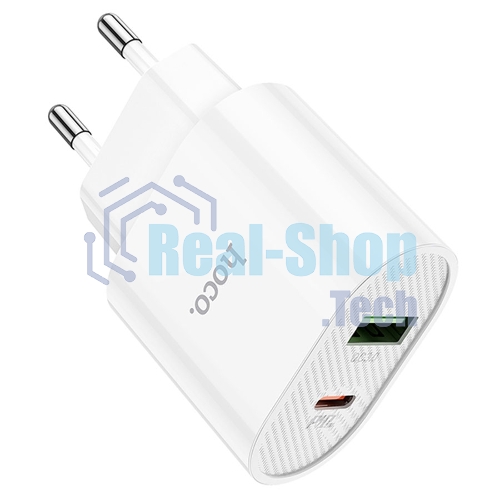 Сетевое зарядное устройство HOCO (6931474757319) C95A Lineal PD 20W+QC3.0 (белый)