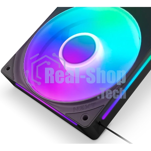 Вентилятор для корпуса Case Cooler NZXT F360 RGb Core (120x120x25мм, 4-pin PWM, RGb, 75.12CFM, 30dBA, 2400RPM, Black, Single-Frame RGb Fan Unit)