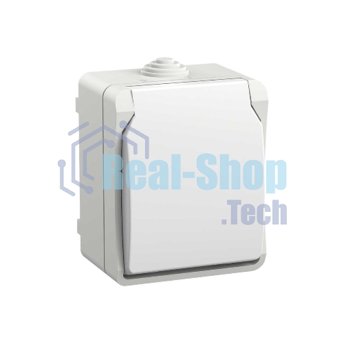 Розетка IEK ERS12-K01-16-54-DC ОП Форс РСб20-3-ФБ 16А IP54 с заземл. защ. шторки белый