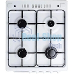 Плита газовая Hansa FCGW510029A белый, конфорок 4 газовых, духовка 53 л, 50 см x 85 см x 57 см