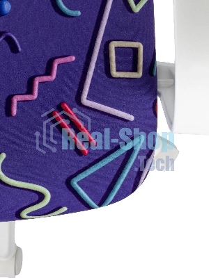 Кресло Domfy DK X-ROOM WH фиолетовый Sticks 08 крестов. пластик пластик белый