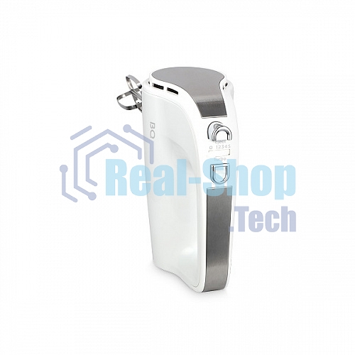 Миксер BQ MX423 White-Steel, Мощность 500 Вт, 5 скоростей, Режим Турбо