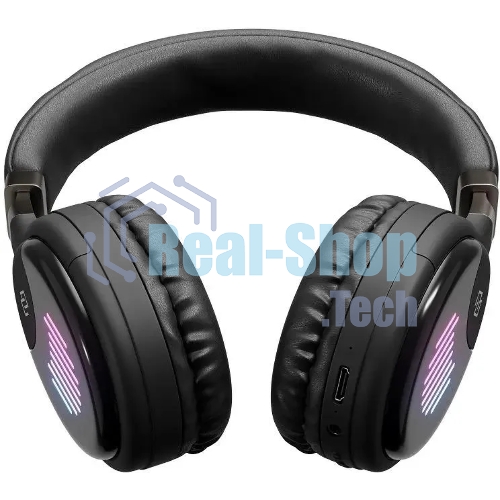 Беспроводные/проводные наушники Digma BT-16 черный, накладные, Bluetooth + проводной, складная конструкция, до 10 ч