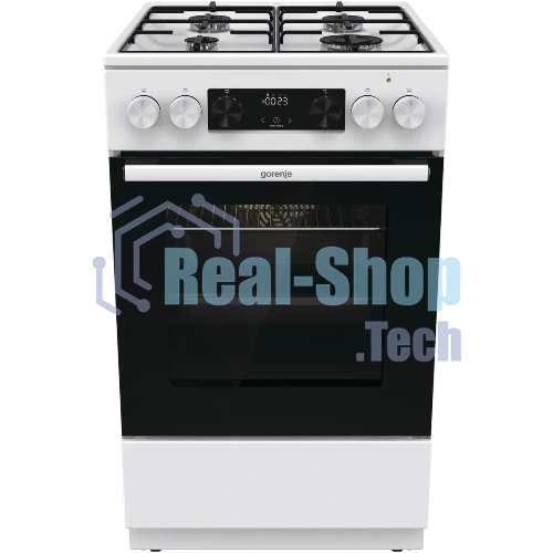 Плита комбинированная Gorenje GK5C60WJ белый, конфорок 4 газовых, духовка 62 л, 50 см x 85 см x 59.4 см