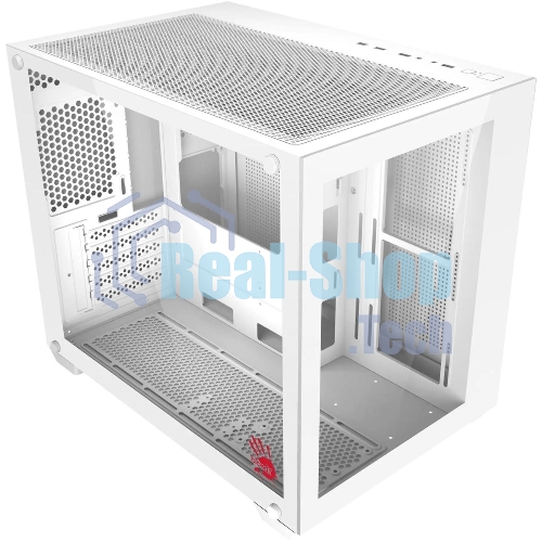 Компьютерный корпус Bloody BD-CC108 белый без БП mATX 9x120мм 2xUSB 3.0 audio bott PSU