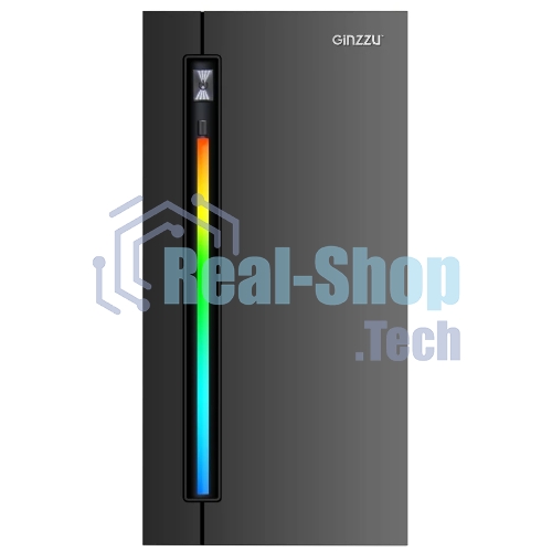 Компьютерный корпус Ginzzu D350 2хUSB 2.0,AU RGb w/o PSU