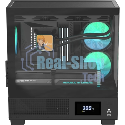 Компьютерный корпус AeroCool/Formula V Line Crystal E1M Black, MATX, USB3.0*2, Switch Display Panel