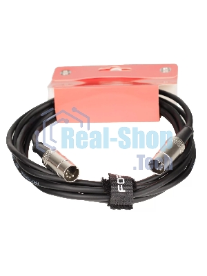 Кабель MIDI FORCE MCC-02/3MIDI DIN 5-pin - MIDI DIN 5-pin, высококачественный, диаметр 6 мм, для подключения синтезаторов, звуковых модулей и др. оборудования, профессиональные металлические разъемы, длина 3 м, черный