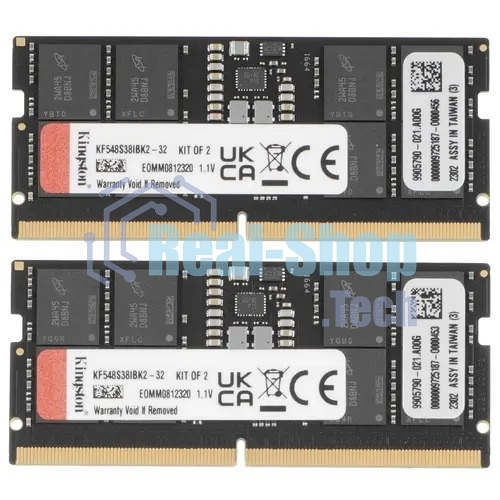 Оперативная память Kingston Fury Impact, DDR5, 32Gb (2x16 Gb), 4800 MHz, CL38, SO-DIMM