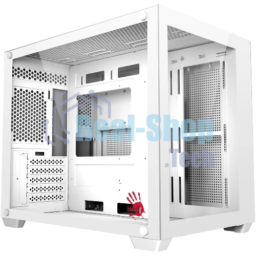 Компьютерный корпус Bloody BD-CC108 белый без БП mATX 9x120мм 2xUSB 3.0 audio bott PSU
