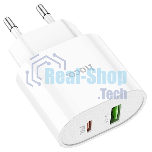 Сетевое зарядное устройство HOCO (6931474757319) C95A Lineal PD 20W+QC3.0 (белый)
