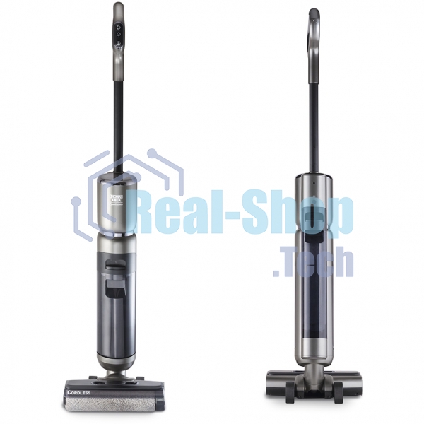 Пылесос вертикальный Thomas AQUA FLOORCLEANER CORDLESS (785501) серый, питание от аккумулятора, 21 Вт, уборка влажная, пылесборник 0.72 л, работа от АКБ max 35 мин.