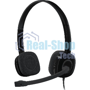 Гарнитура проводная Logitech Headset H151 Stereo черный