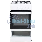 Плита газовая Hansa FCGW510029A белый, конфорок 4 газовых, духовка 53 л, 50 см x 85 см x 57 см