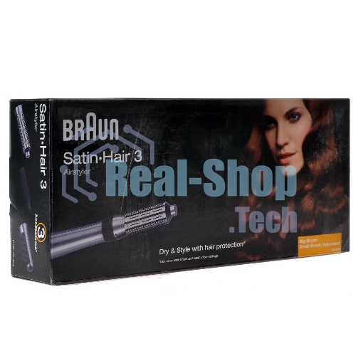 Фен-щётка Braun AS330 серебристый/черный, 400 Вт, 18/36 мм