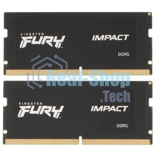 Оперативная память Kingston Fury Impact, DDR5, 32Gb (2x16 Gb), 4800 MHz, CL38, SO-DIMM