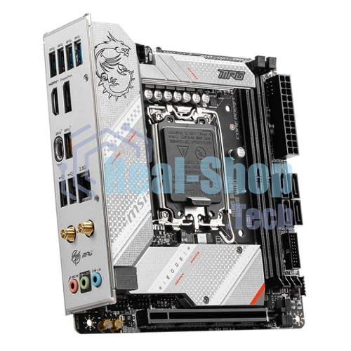 Материнская плата MSI MPG B760I EDGE WIFI, LGA 1700, Intel B760, 2xDDR5, 4xSATA, 2xM.2, 1xPCIe 5.0 x16, 1xHDMI, 1xDP, 1x 2.5Gb LAN, 4xUSB-A 3.2 Gen 1, 1xUSB-A 3.2 Gen 2, 2xUSB-A 2.0, 1xUSB-C 3.2 Gen 2, 3x3.5 мм, 7.1, Mini-ITX