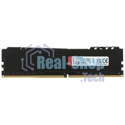 Оперативная память Kingston Fury Beast Black, DDR4, 8GB (1x8GB), 3200MHz, CL16, с радиатором, черный