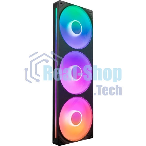 Вентилятор для корпуса Case Cooler NZXT F360 RGb Core (120x120x25мм, 4-pin PWM, RGb, 75.12CFM, 30dBA, 2400RPM, Black, Single-Frame RGb Fan Unit)