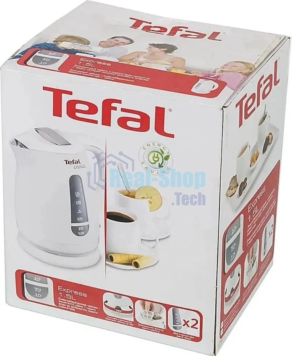Чайник электрический Tefal KO29913E 1.5 л, 2200 Вт, белый (корпус: пластик)