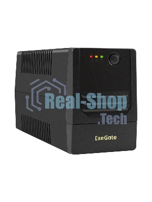 Источник бесперебойного питания ExeGate Power NB-850.LED.AVR.4C13 (850VA/510W, LED, AVR, 4*C13, батарея 12V 9Ah, черный)