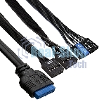 Компьютерный корпус Miditower ExeGate AA-442U2-UNS350 (ATX, БП UNS350 с вент. 12см, 1хUSB+2хUSB 3.0, аудио, черный)