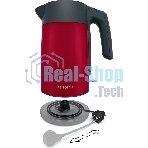 Чайник электрический Bosch TWK7L464 1.7 л, 2400 Вт., нерж.сталь, покрытая эмалью, красный, шкала уровня воды