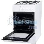 Плита газовая Hansa FCGW510029A белый, конфорок 4 газовых, духовка 53 л, 50 см x 85 см x 57 см