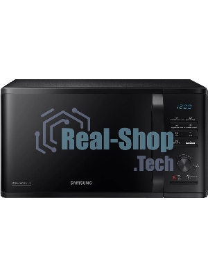 Микроволновая печь Samsung MG23K3515AK/BW черный, 23 л, 800 Вт, переключатели - кнопки, поворотный механизм