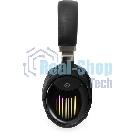 Беспроводные/проводные наушники Digma BT-16 черный, накладные, Bluetooth + проводной, складная конструкция, до 10 ч