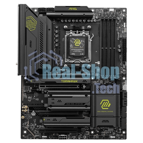 Материнская плата MSI MAG X870E TOMAHAWK WIFI, AM5, AMD X870, 4xDDR5, 4xSATA, 4xM.2, 1xPCI-E 5.0 x16, 1xPCI-E 4.0 x4, 1xPCI-E 3.0 x1, 1xHDMI, 2xUSB Type-C, 1x5Gb LAN, 2xUSB-A 3.2 Gen 2, 3xUSB-A 3.2 Gen 1, 4xUSB-A 2.0, 7.1, Wi-Fi 7, ATX