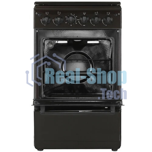 Плита газовая Cezaris ПГ 2150-11 коричневый, конфорок 4 шт, духовка 43 л, 51 см x 85 см x 55 см