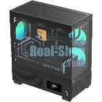 Компьютерный корпус AeroCool/Formula V Line Crystal E1M Black, MATX, USB3.0*2, Switch Display Panel
