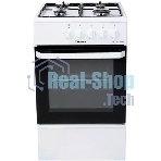 Плита газовая Hansa FCGW510029A белый, конфорок 4 газовых, духовка 53 л, 50 см x 85 см x 57 см