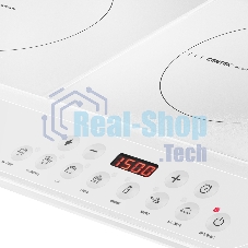 Плита настольная электрическая Centek CT-1514 белый, 3.5 кВт, индукция, конфорки - 2, стеклокерамика, сенсор