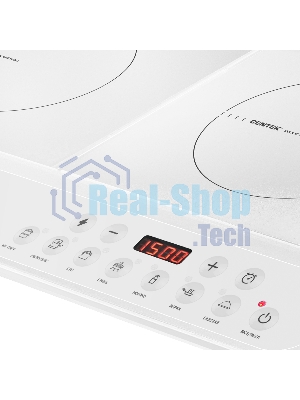 Плита настольная электрическая Centek CT-1514 белый, 3.5 кВт, индукция, конфорки - 2, стеклокерамика, сенсор