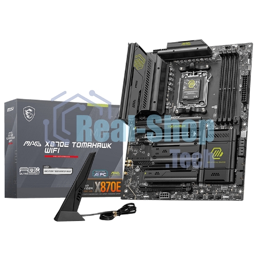 Материнская плата MSI MAG X870E TOMAHAWK WIFI, AM5, AMD X870, 4xDDR5, 4xSATA, 4xM.2, 1xPCI-E 5.0 x16, 1xPCI-E 4.0 x4, 1xPCI-E 3.0 x1, 1xHDMI, 2xUSB Type-C, 1x5Gb LAN, 2xUSB-A 3.2 Gen 2, 3xUSB-A 3.2 Gen 1, 4xUSB-A 2.0, 7.1, Wi-Fi 7, ATX
