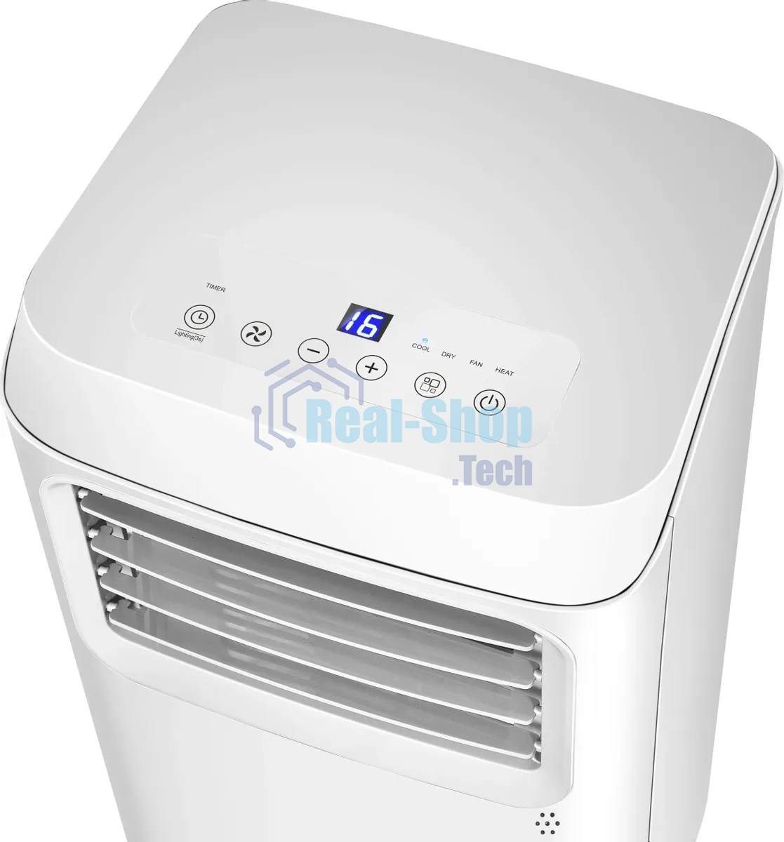 Кондиционер мобильный Hyundai HPAC-07-2 7000 BTU, 15 м², 64 дБ, охлаждение, осушение, белый
