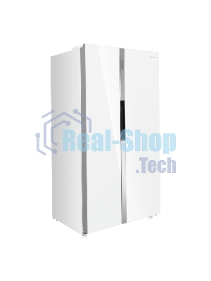 Холодильник Maunfeld MFF177NFW Slim Inverter белый двухкамерный 352/198л морозилка слева, No Frost, Side by Side